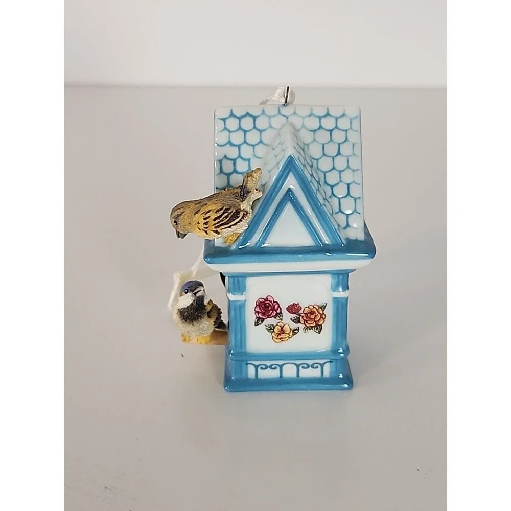 Birdhouse Ornament 2000 Bradford Editions Dewdrop Dwelling #68565 Porcelain
